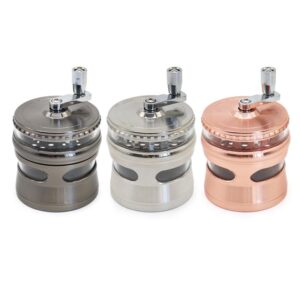 custom hand-cranked tobacco grinder