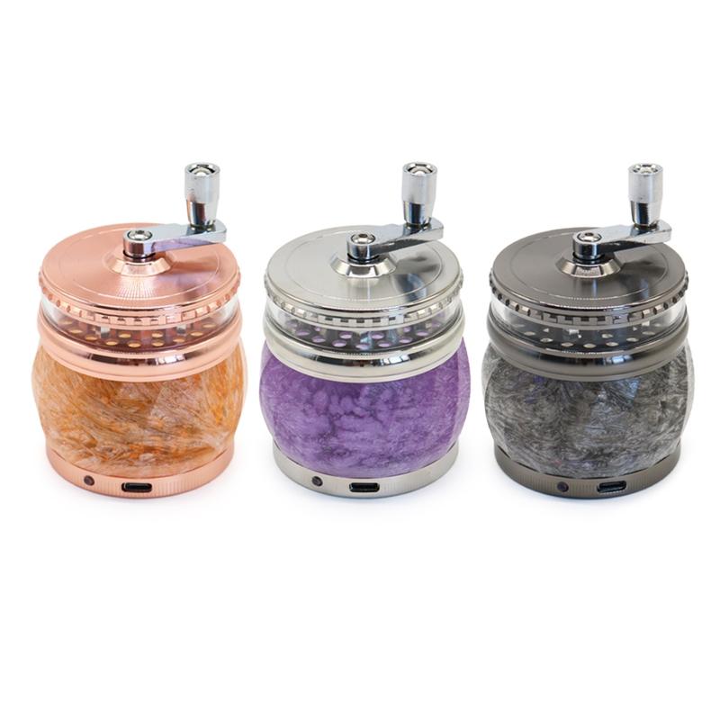 custom hand-cranked tobacco grinder