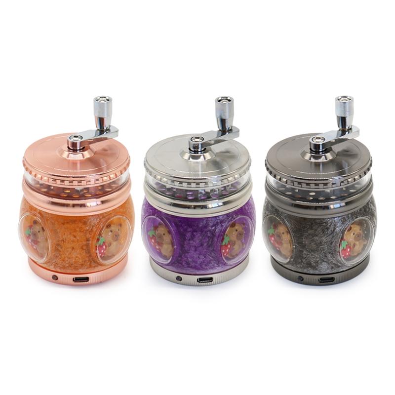 custom hand-cranked tobacco grinder