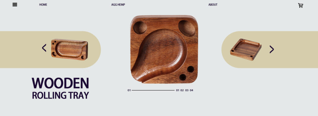 custom wooden rolling tray