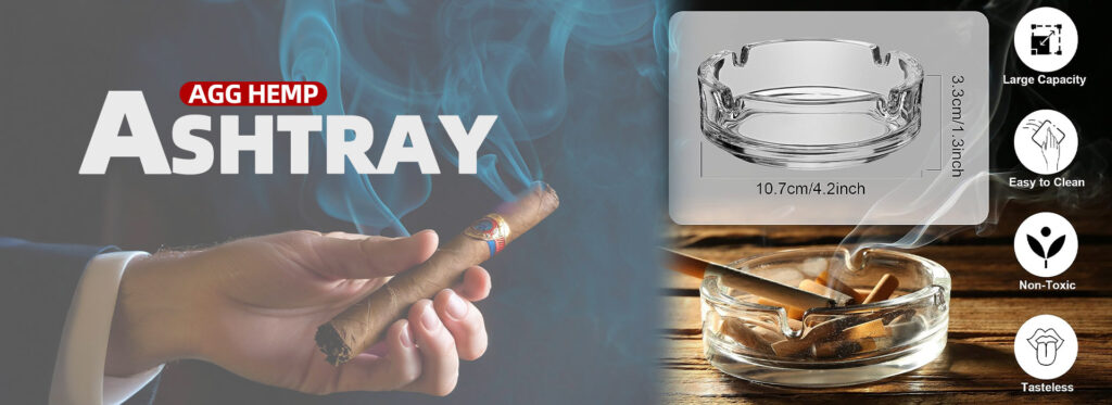 customized glass ashtray