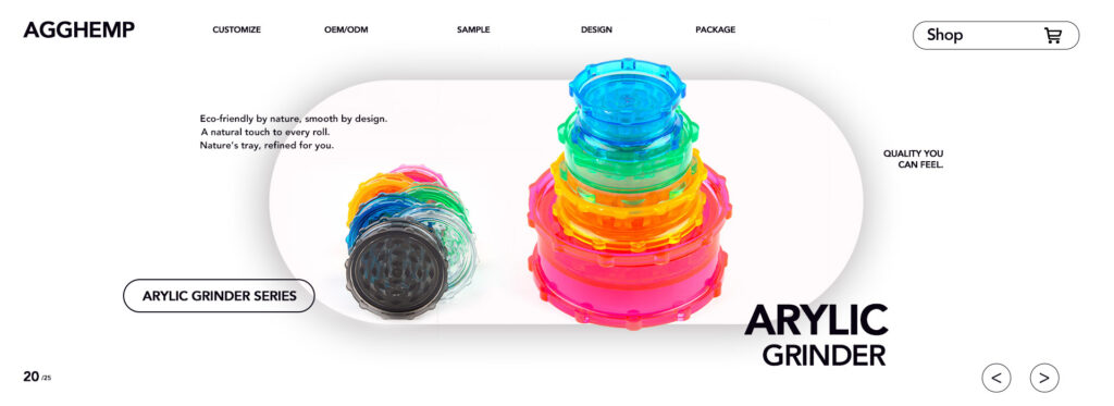 custom arylic grinder