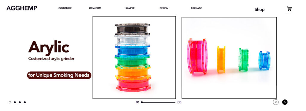 custom arylic grinder