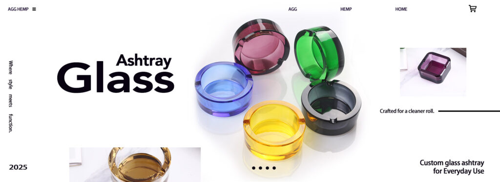 customized glass ashtray