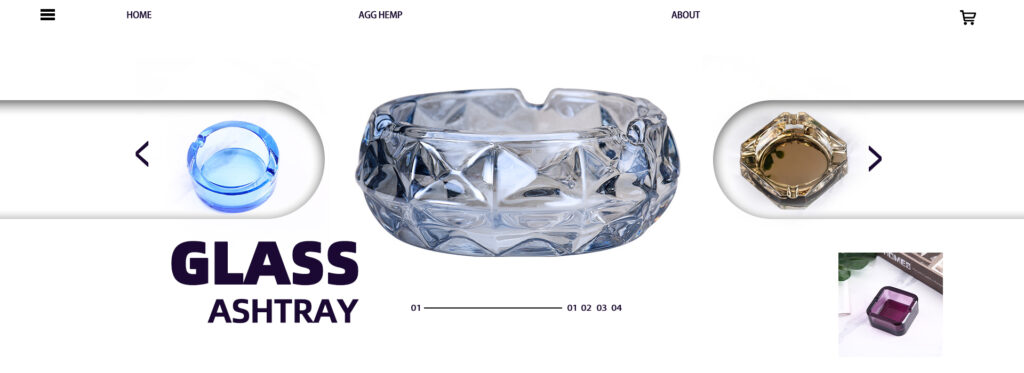 customized glass ashtray