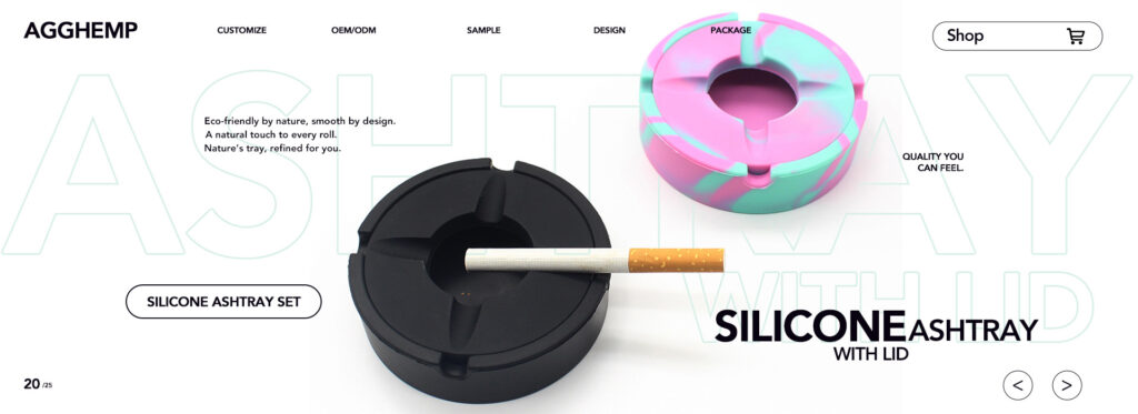 large silicone ashtray