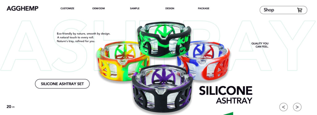 custom silicone ashtray