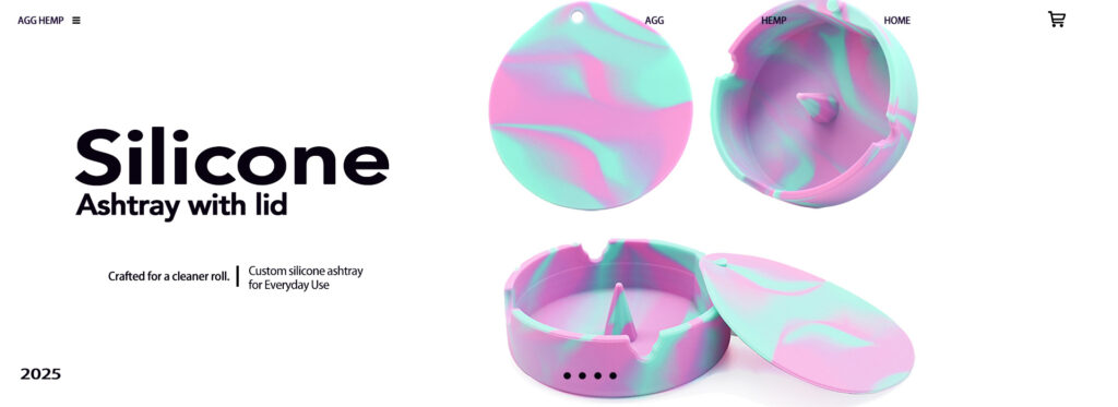 Silicone Ashtray with Lid