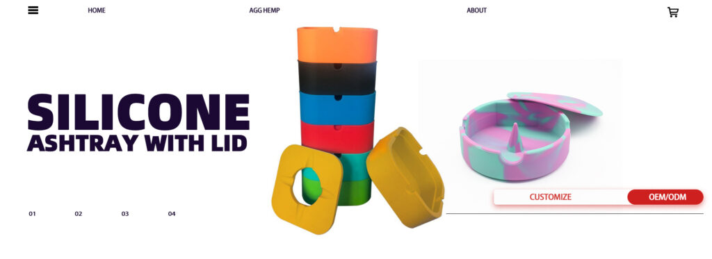 Silicone Ashtray with Lid