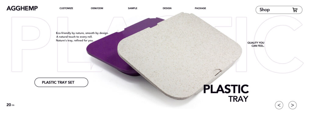 Plastic rolling tray