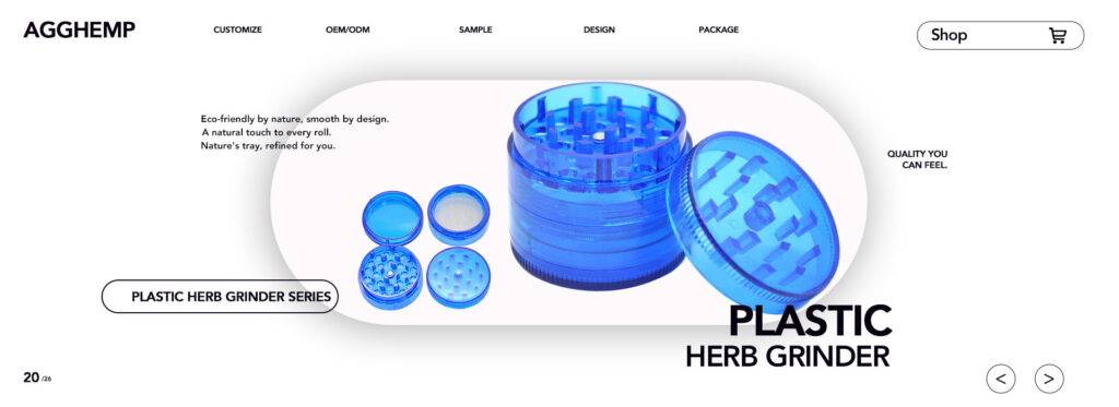 plastic herb grinder