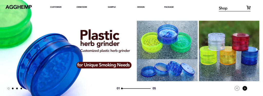 plastic herb grinder
